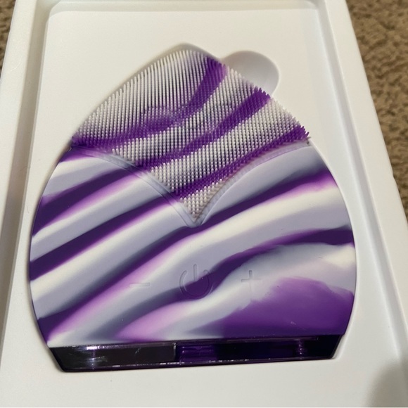 POP SONIC LEAF Sonic Facial Cleansing Device Purple Marble Cordless OPEN Box - Picture 6 of 8